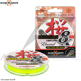 Tresse SAKURA Sensibraid 8 chartreuse 150m