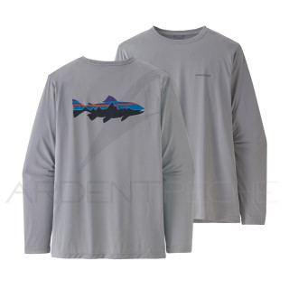 Tee shirt PATAGONIA Men's Long-Sleeved Capilene Cool Daily Fish Graphic Shirt