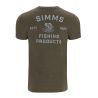 Tee shirt SIMMS Stacked Bass T-Shirt Military Heather