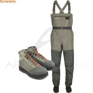 Pack waders et chaussures feutre Simms Tributary - pêchez en toute liberté - Ardent Pêche